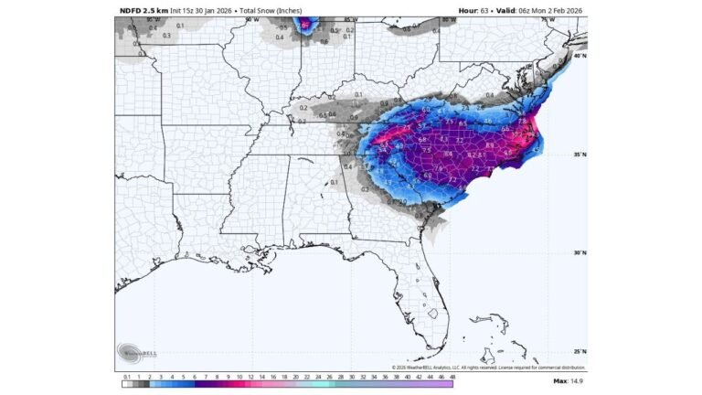 North Carolina Outer Banks and Virginia Beach Face Potential Blizzard Conditions as Powerful Coastal Winter Storm Intensifies This Weekend