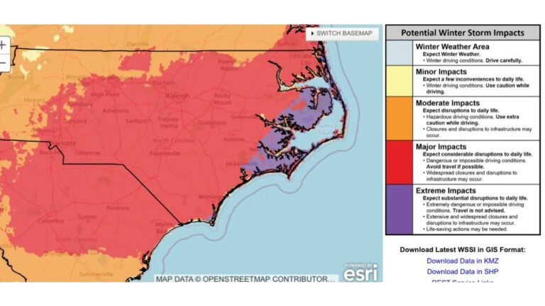 North Carolina and Virginia Brace for Powerful Outer Banks Blizzard With Heavy Snow, 60 MPH Winds, and Coastal Flooding