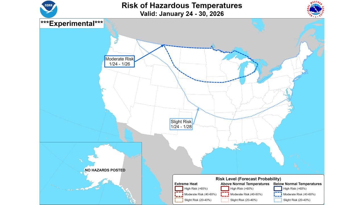 North Dakota, Minnesota, Wisconsin Face Late-January Arctic Cold as NOAA Warns of Hazardous Sub-Zero Temperatures
