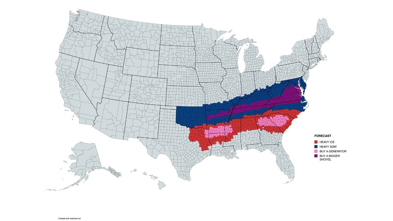 Oklahoma, Arkansas, Missouri, Kentucky, Tennessee, West Virginia, Virginia, North Carolina and Maryland Brace for Heavy Snow, Damaging Ice and Prolonged Winter Storm Impacts