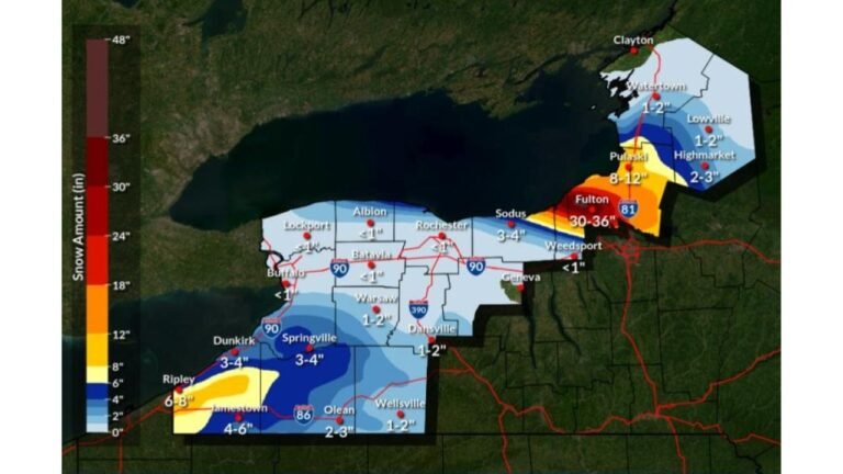 Oswego County Braces for Dangerous Lake-Effect Snowstorm as Intense Bands Bring Major Travel Disruptions Through Friday