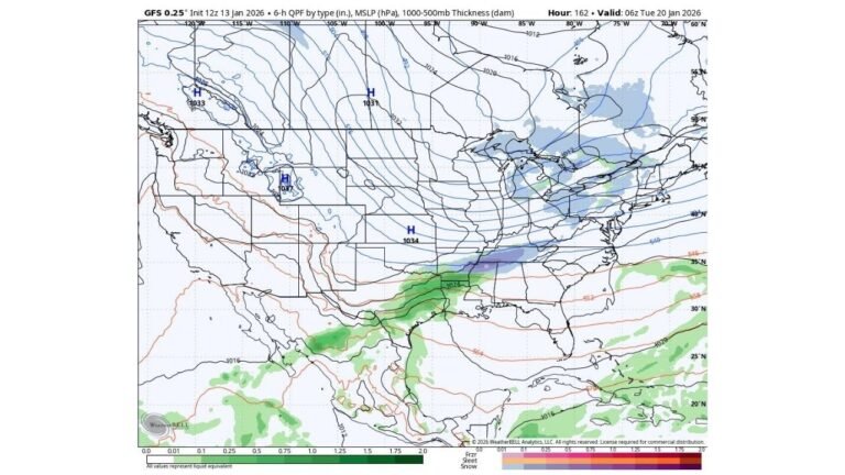 Pennsylvania, Ohio, New York, Maryland Arctic Cold Air Invasion Sets Up Late-January Freeze as Snow Chances Remain Uncertain