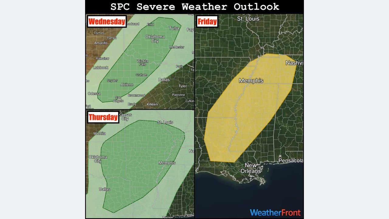 Severe Storms and Snow Threat Stretch From Oklahoma and Texas to Illinois, Mississippi, and Alabama as Multi-Day System Intensifies