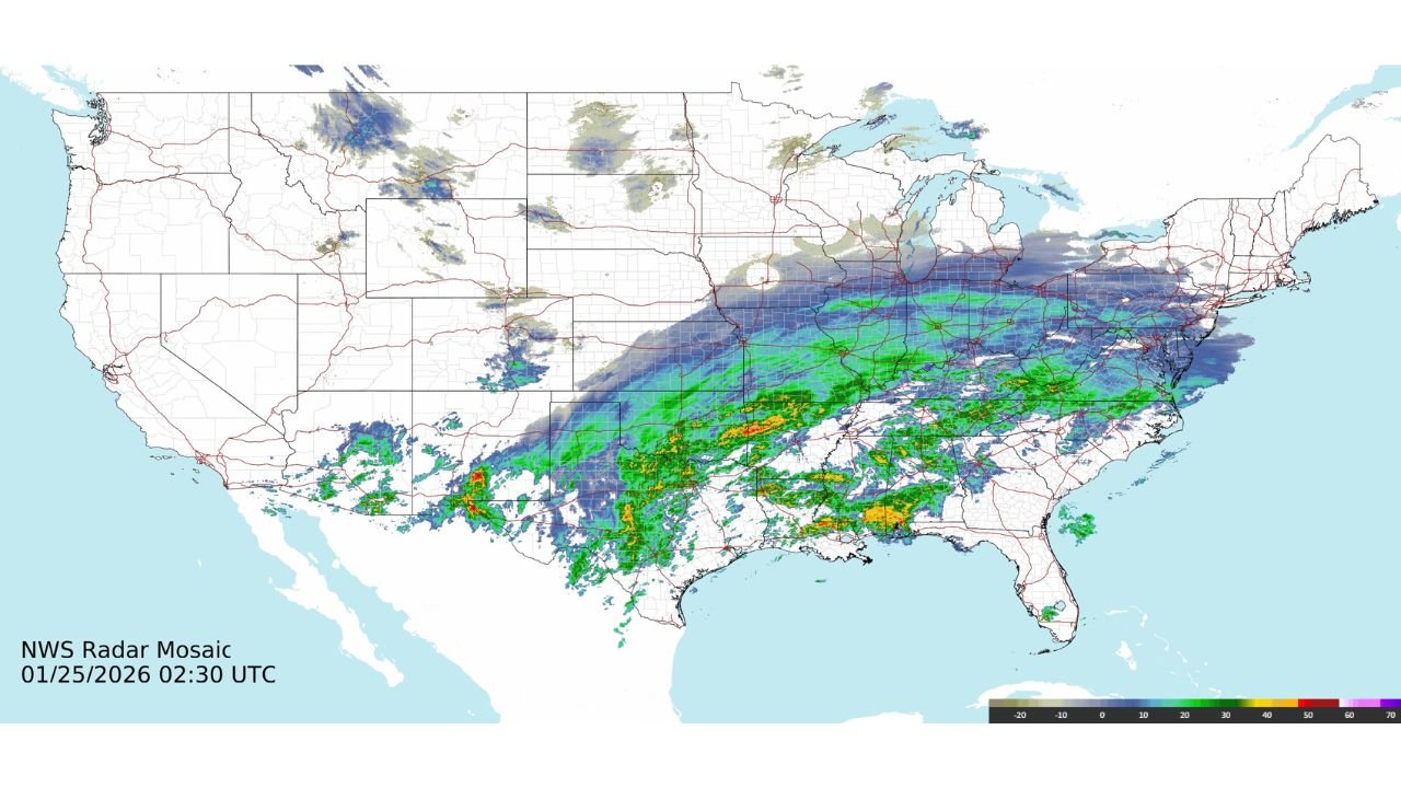 Southern Plains, Lower Mississippi Valley, Midwest, and Northeast Face Catastrophic Ice and Snow as Major January Winter Storm Intensifies