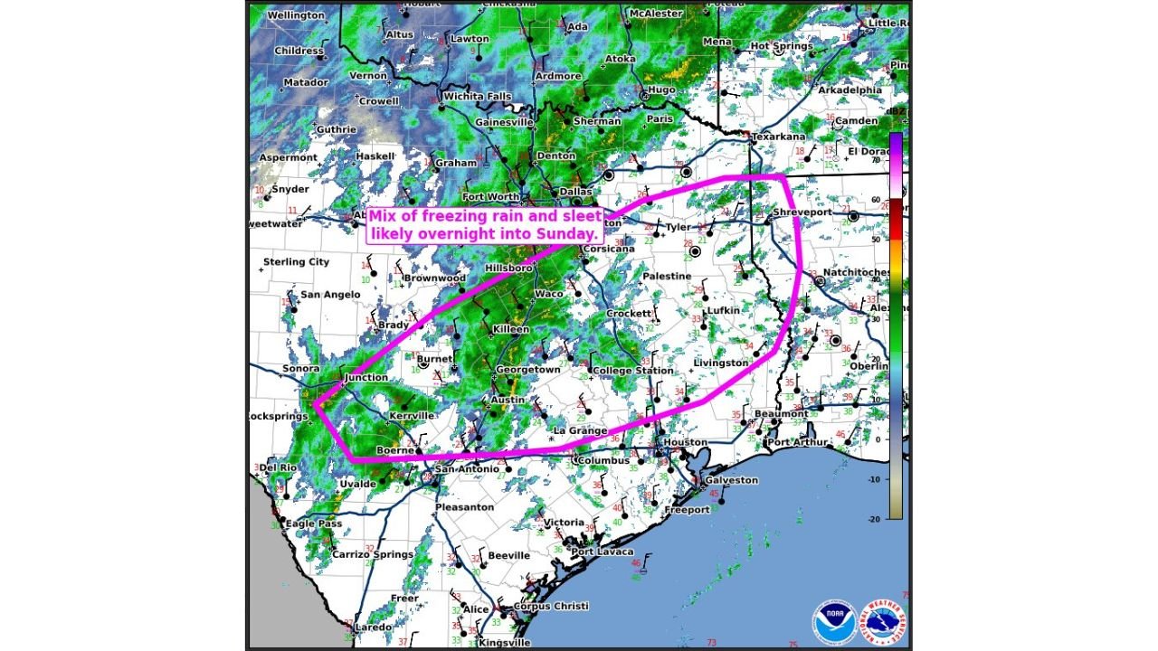Texas, Louisiana, Mississippi, Alabama, Georgia, and Florida Face Rare Winter Ice and Tornado Threat as Storm Prediction Center Issues Late-Night Alert