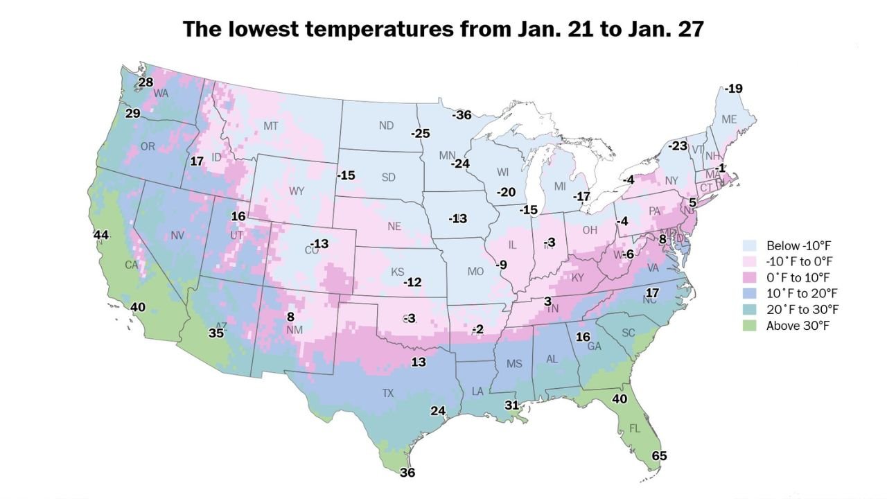 Texas, Oklahoma, Arkansas, Mississippi, Tennessee, Ohio, Pennsylvania, New York and New England Face Major Winter Storm With Snow, Crippling Ice and Subzero Cold From Jan 21–27