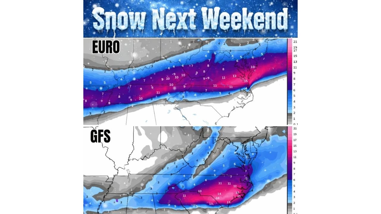 Texas, Oklahoma, Arkansas, Tennessee, Georgia, North Carolina, and Virginia Could See Major Snow and Ice Event as Late-Week Winter Storm Confidence Builds