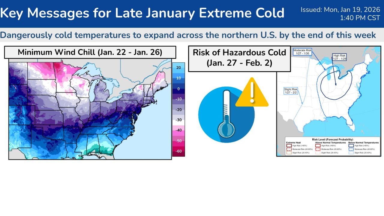 Texas, Oklahoma, Arkansas, Tennessee, Kentucky, Ohio, Pennsylvania, New York: Major Winter Storm and Extreme Arctic Cold Threat Growing Late This Week