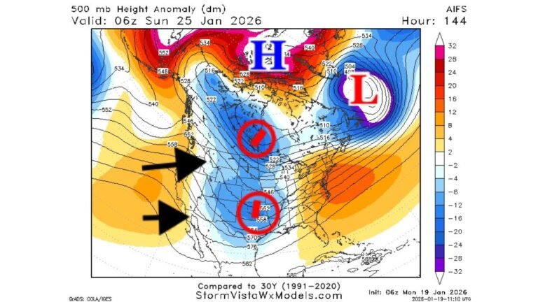 Texas, Tennessee, Kentucky, Virginia, North Carolina and Mid-Atlantic States Face High-Impact Winter Storm With Snow, Ice and Arctic Cold Late January