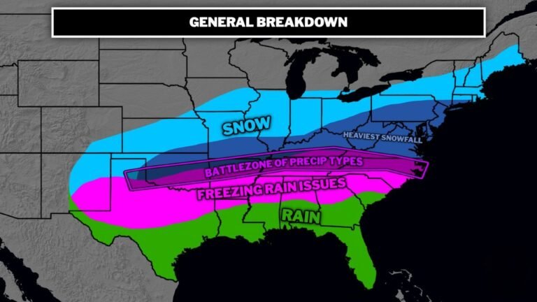 Texas to New England Braces for Massive Late-January Winter Storm as Heavy Snow, Widespread Freezing Rain, and a Dangerous Precipitation Battle Zone Take Shape
