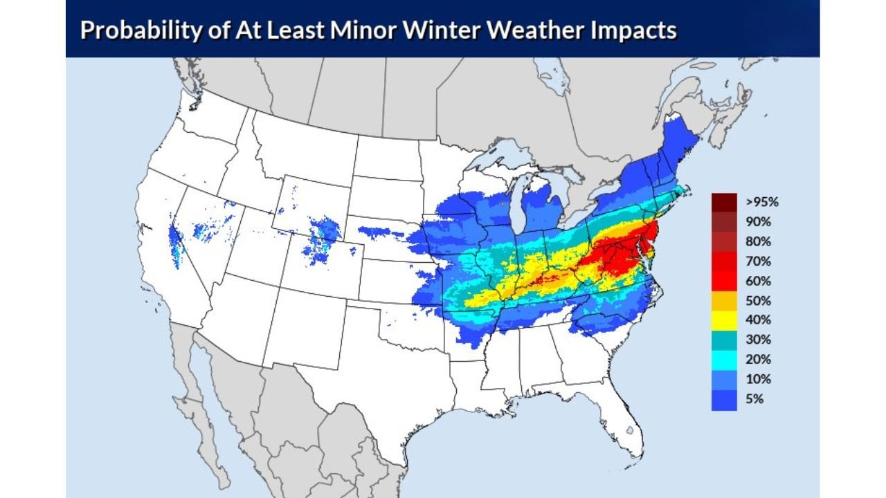 Chicago, St. Louis, Indianapolis and Washington D.C. in Expanding Plains-to-Mid-Atlantic Winter Impact Zone Sunday Through Tuesday