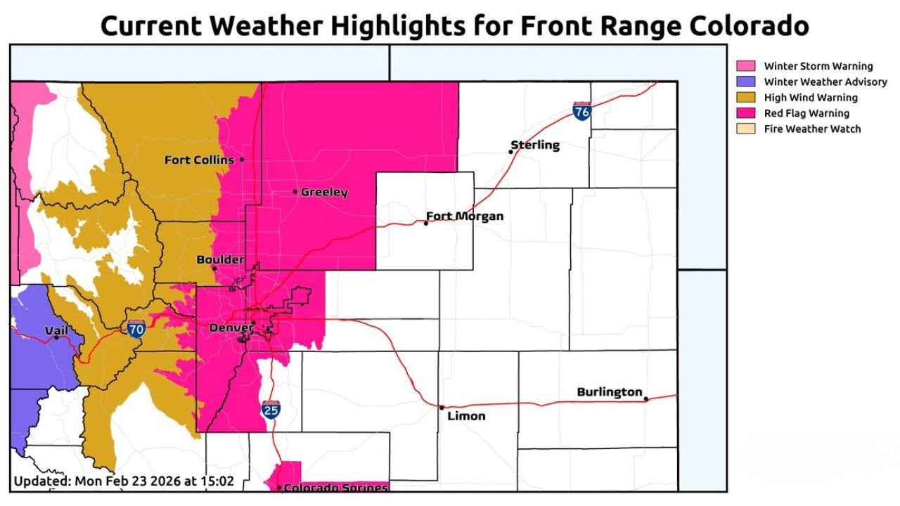 Colorado’s Front Range Braces for 85 MPH Mountain Winds, Extreme Fire Danger, 16” Snow Near Steamboat and Near-Record Warmth in One Volatile Day