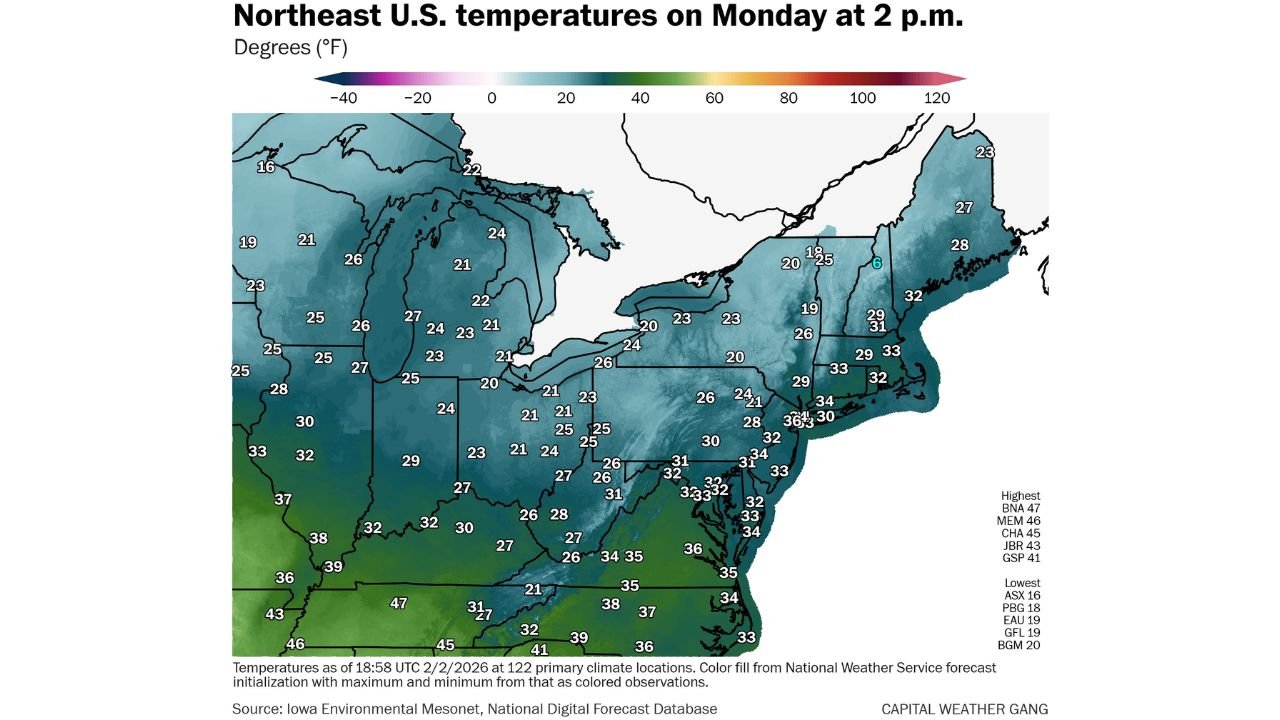District of Columbia, Maryland, and Virginia Finally Thaw as Washington, D.C. Breaks Historic Freezing Streak