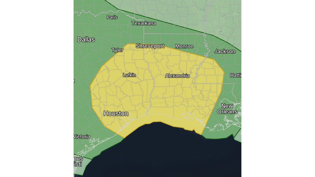 East Texas, Louisiana and Southwest Mississippi Upgraded to Slight Risk as Tornado and Damaging Wind Threat Grows Saturday Night