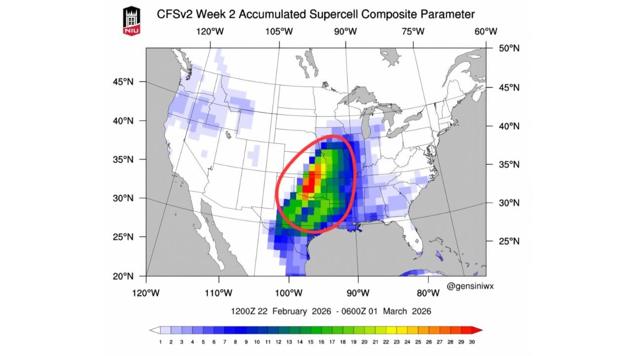 Explosive Late-February Severe Weather Threat Brewing for Texas, Oklahoma and Kansas as Supercell Signals Spike Across the Plains