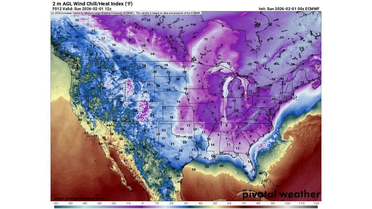 Florida, Georgia, Alabama, Mississippi, Tennessee, Kentucky, Ohio, Pennsylvania and New York Brace for Brutal Arctic Cold as Wind Chills Plunge Into Single Digits and Below Zero