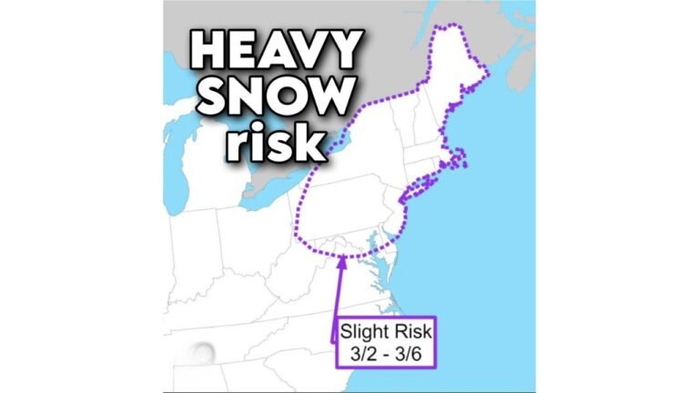 Heavy Snow Threat Looms Over New England as National Weather Service Flags Early March Storm Risk from Pennsylvania to Maine