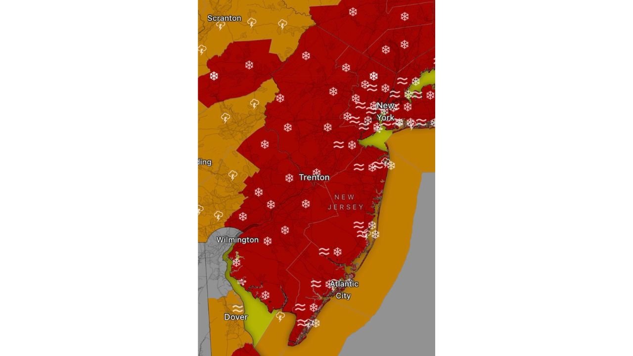 Historic Blizzard Warning Issued for All of New Jersey as 2+ Feet of Snow and 60 MPH Winds Threaten Statewide Whiteout Conditions