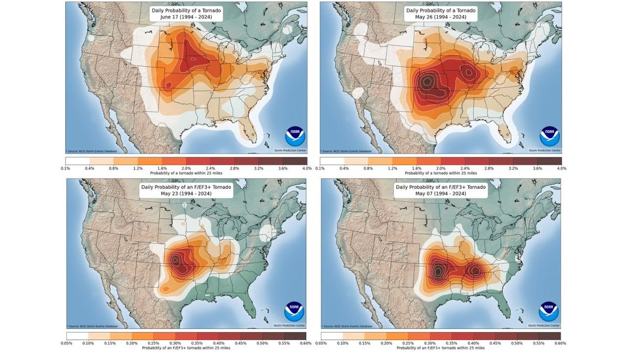 Illinois, Iowa, Kansas and Oklahoma Enter Peak Tornado Season as EF3+ Risk Climbs Across the Plains