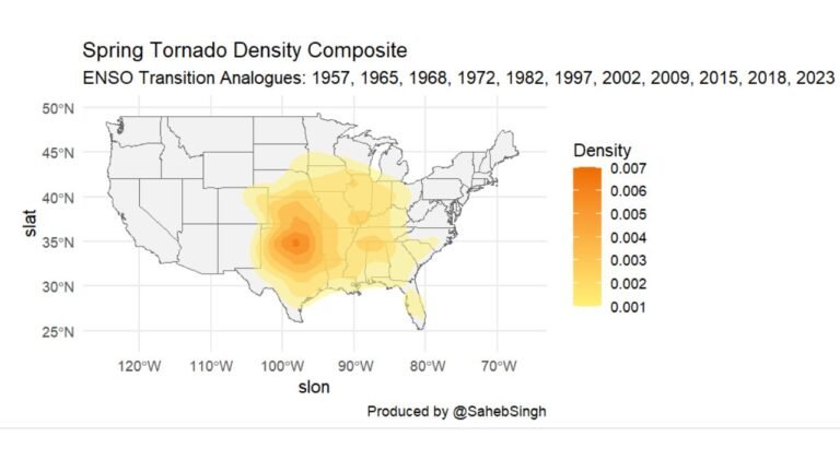 Kansas and Oklahoma Identified as Spring Tornado Hotspot as ENSO Transition Years Show Persistent Plains Focus