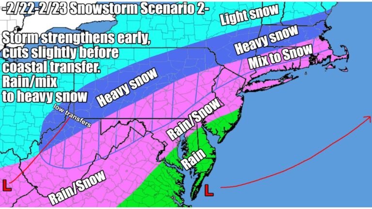 Maryland, Pennsylvania, New Jersey and New York Brace for High-Uncertainty Snowstorm as Four Very Different Scenarios Emerge