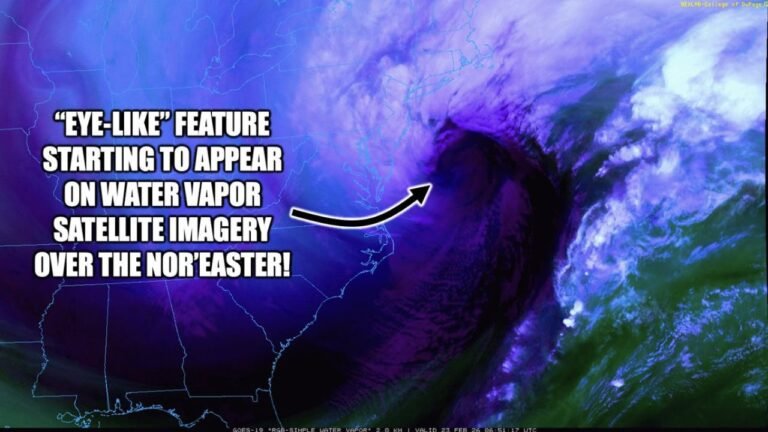 Massachusetts, Connecticut, Rhode Island and Maine Brace for Major Coastal Impacts as Strengthening Nor’easter Shows “Eye-Like” Feature on Satellite