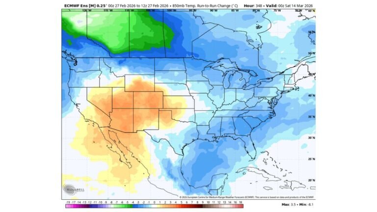 Mid-March Cold Comeback Targets Illinois, Indiana, Ohio and the Great Lakes as “Fake Spring” Fades Fast