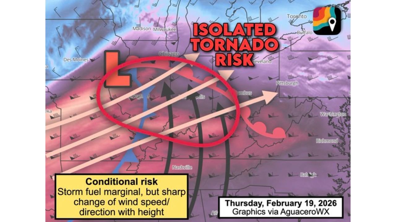 Midwest Tornado Threat Builds Thursday as Illinois and Indiana Face Isolated but Dangerous Setup