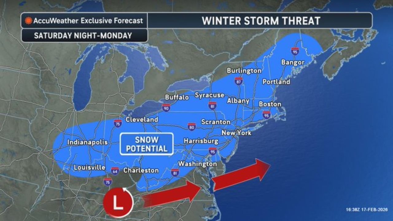 New York, Pennsylvania and Massachusetts Could See Significant Snow as Saturday Night–Monday Winter Storm Targets Northeast