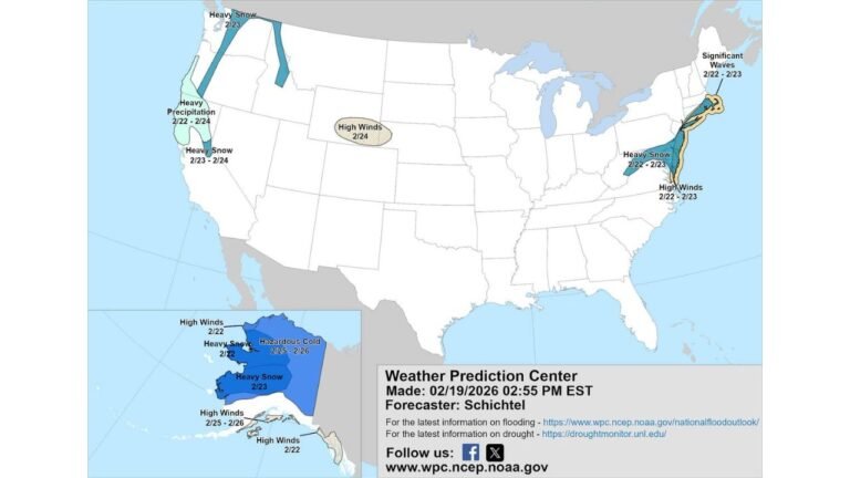 New York, Pennsylvania and New England in the Crosshairs as National Weather Service Flags Potential Heavy Snow Sunday Night Into Monday