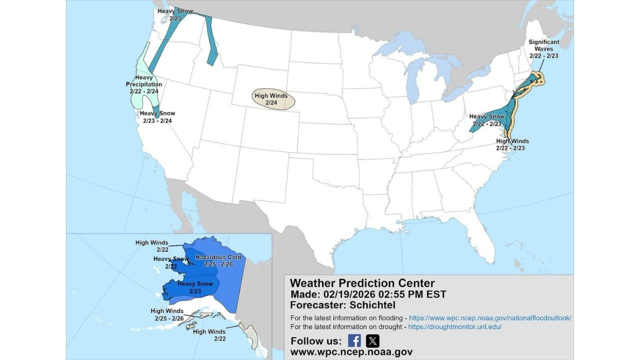 New York, Pennsylvania and New England in the Crosshairs as National Weather Service Flags Potential Heavy Snow Sunday Night Into Monday