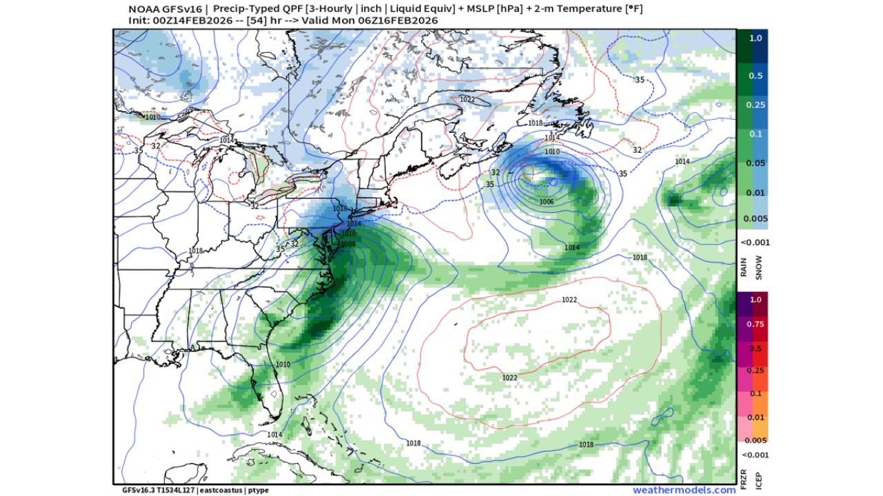 Philadelphia Snow Chances Climb as Coastal Storm Strengthens Offshore, Models Hint at Overnight “Thump” Sunday Into Monday