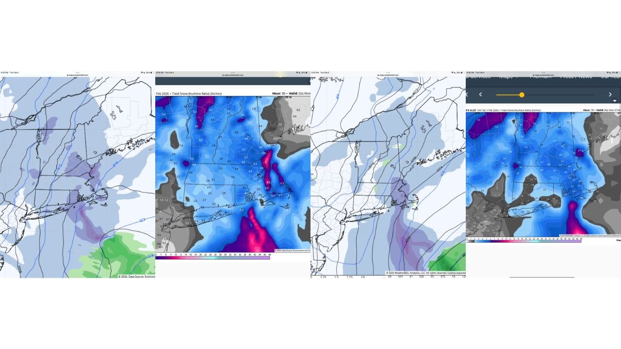 Sneaky Weekend Snow Threat Targets New York, Massachusetts, Rhode Island, New Jersey, and Pennsylvania With Narrow Heavy Bands