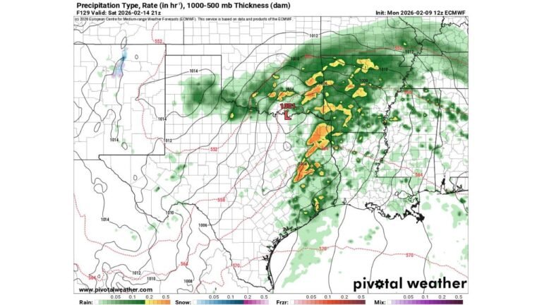 Texas, Oklahoma, Arkansas, Mississippi, Alabama, and Georgia Face Increasing Severe Weather Risk This Weekend as Powerful Storm System Takes Shape