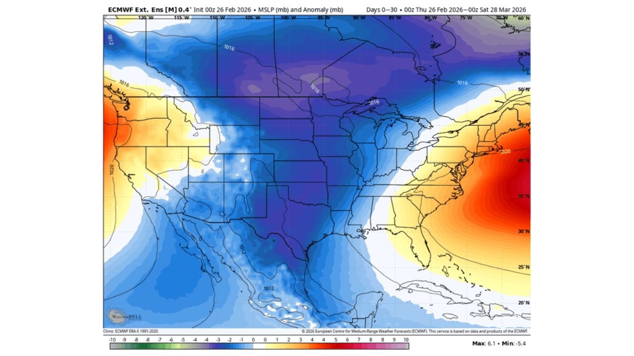 Texas, Oklahoma, Arkansas and Illinois Highlighted in Unusually Strong March Tornado Signal as Long-Range Models Flash Rare Severe Pattern Setup