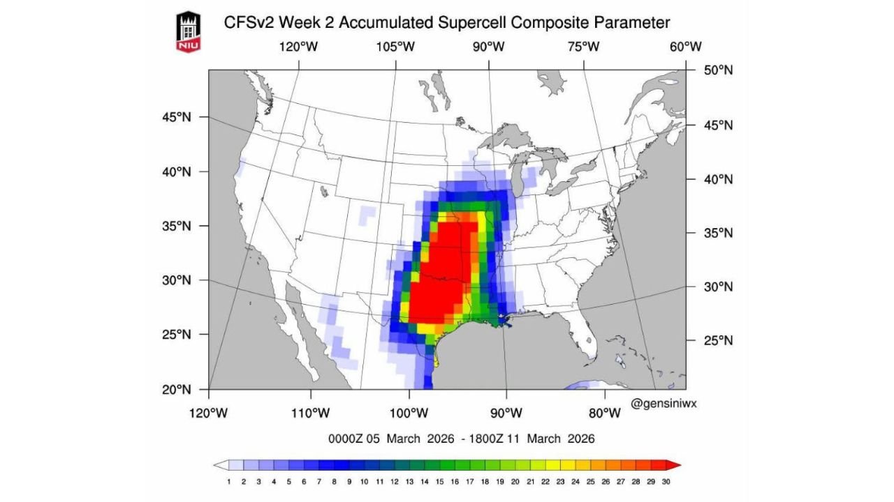 Texas, Oklahoma, Arkansas and Missouri Highlighted in Week 2 Severe Weather Signal as Early March Storm Pattern Strengthens Toward Illinois