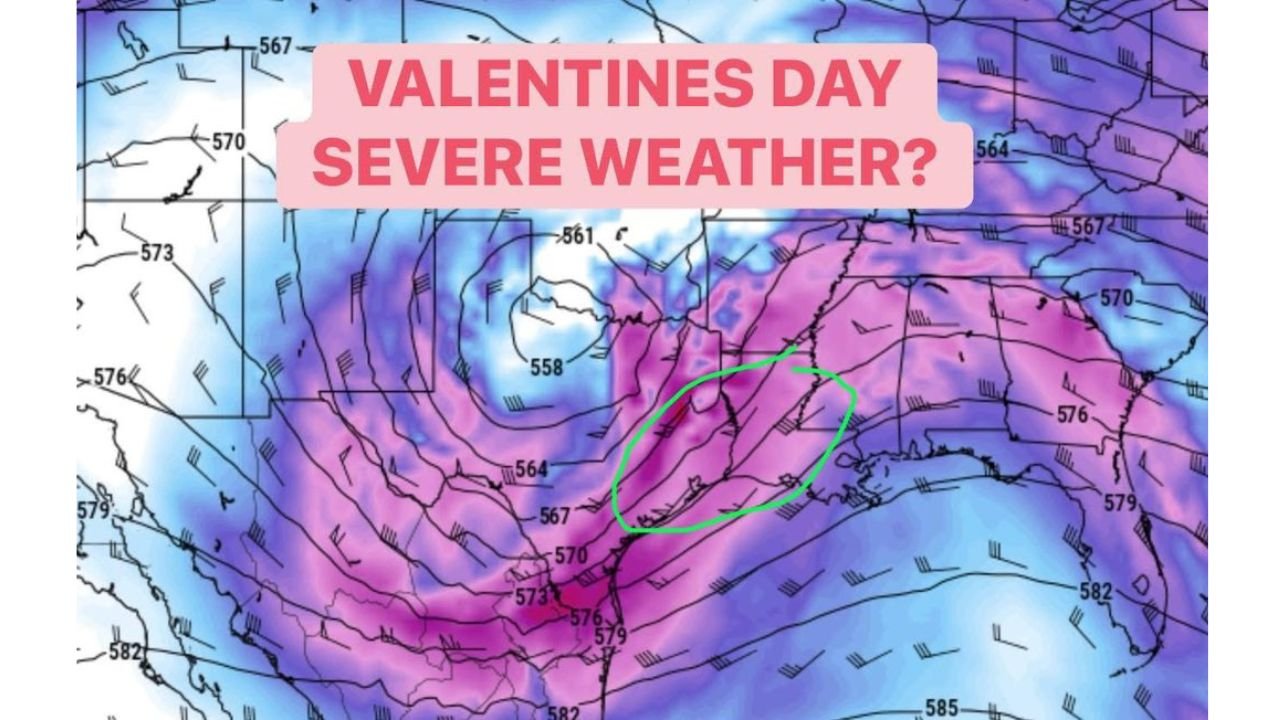 Valentine’s Day Severe Weather Threat Builds Across Texas and Louisiana as Strong Storm System Targets the Southern Plains