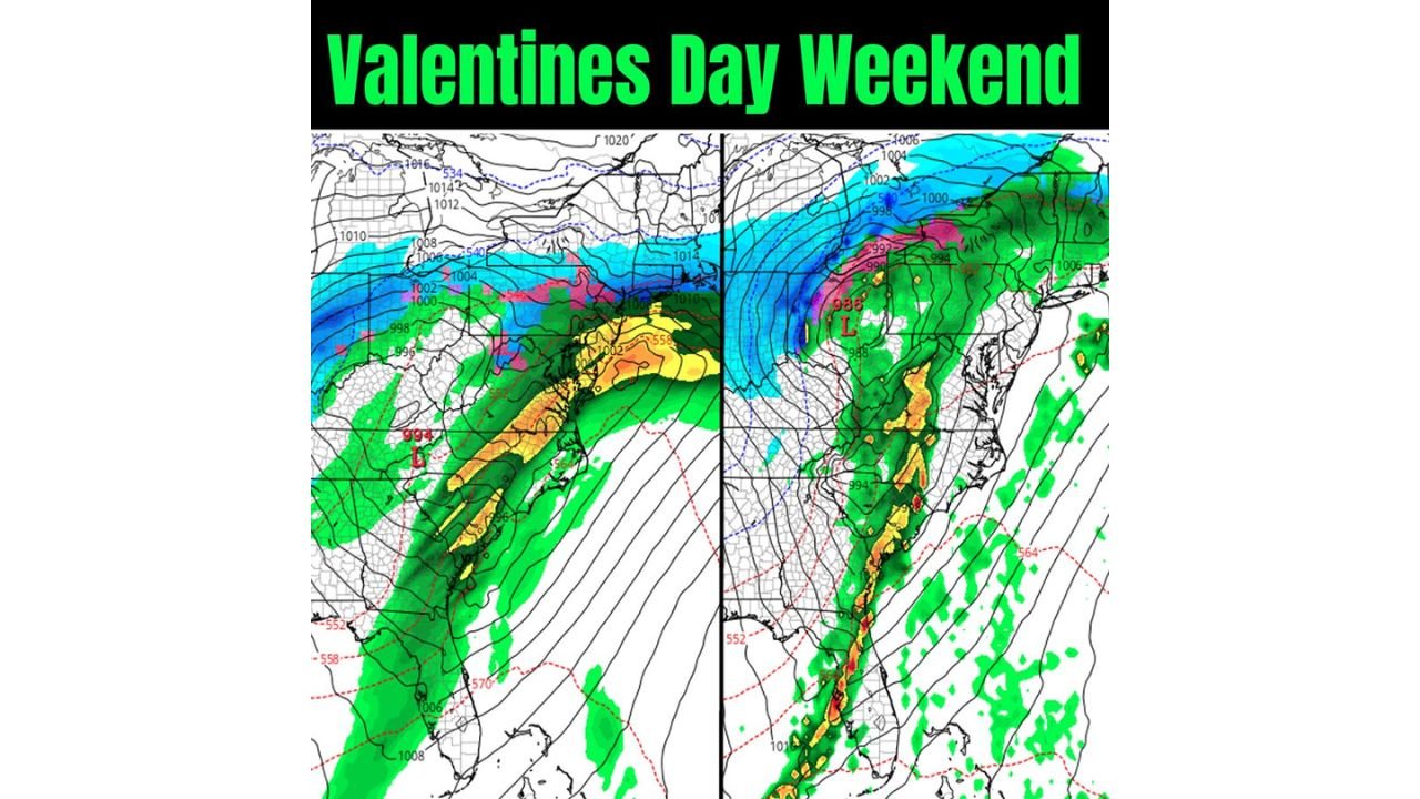 Valentine’s Day Weekend Turns Tricky as Narrow Snow Bands Target Eastern Massachusetts and Rhode Island