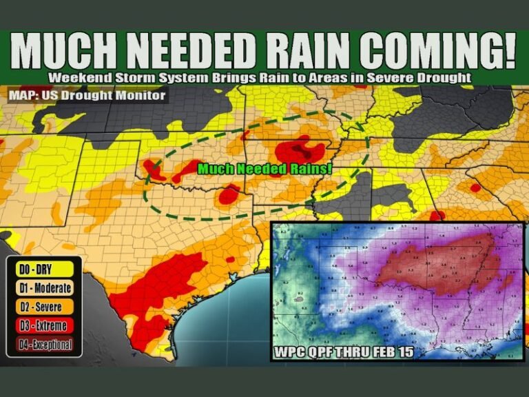 Weekend Storm to Bring Much-Needed Rain to Arkansas and Southern Plains Amid Ongoing Drought, Severe Weather Risk Remains Isolated