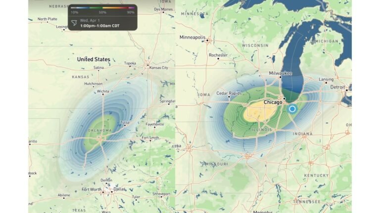 Oklahoma and Kansas Face Their Highest Tornado Probability Wednesday While Chicago and Illinois Take the Lead Thursday as a Multi-Day Severe Weather Outbreak Builds Across the Central United States April 1 and 2