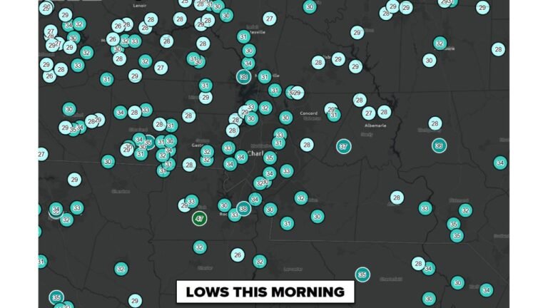 Charlotte and the Greater Carolina Piedmont Woke Up to a Light Freeze and Frost This Morning With Lows Dropping Into the Upper 20s Across the Region and at Least One or Two More Frost Events Likely Before Mid-April