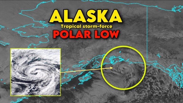 Alaska’s Katalla and Chugach Coast Slammed by Rare Tropical-Style Polar Low Packing 49 MPH Winds and Symmetric Snow Bands
