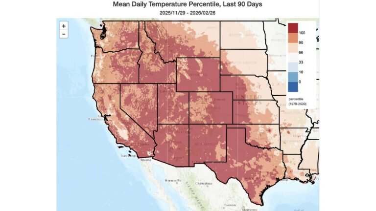 California, Oregon, Washington, Nevada, Arizona, Utah, Colorado and New Mexico Just Lived Through the Warmest Winter in Western U.S. History