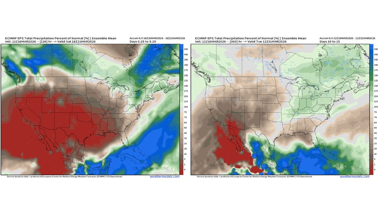 Dry Weather Pattern Expands Across Texas, Oklahoma, Kansas, Nebraska, and Colorado While Midwest States Including Illinois and Indiana See Quieter Stretch