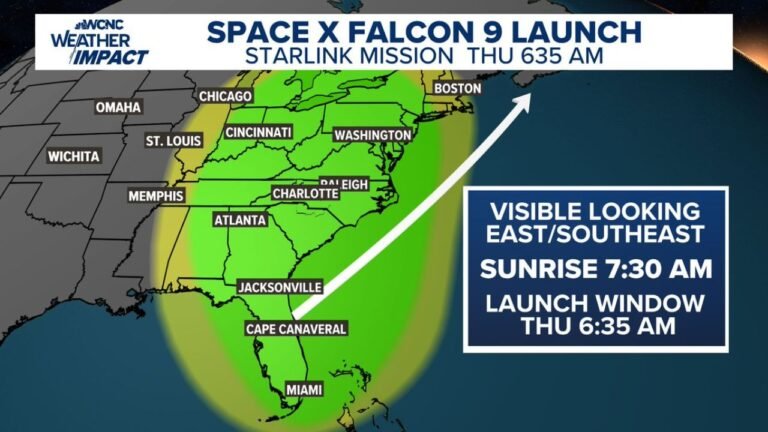 Florida, Georgia, North Carolina, New York and Massachusetts Skies Could Glow at Sunrise as SpaceX Falcon 9 Launch Creates Rare “Jellyfish Cloud” Display