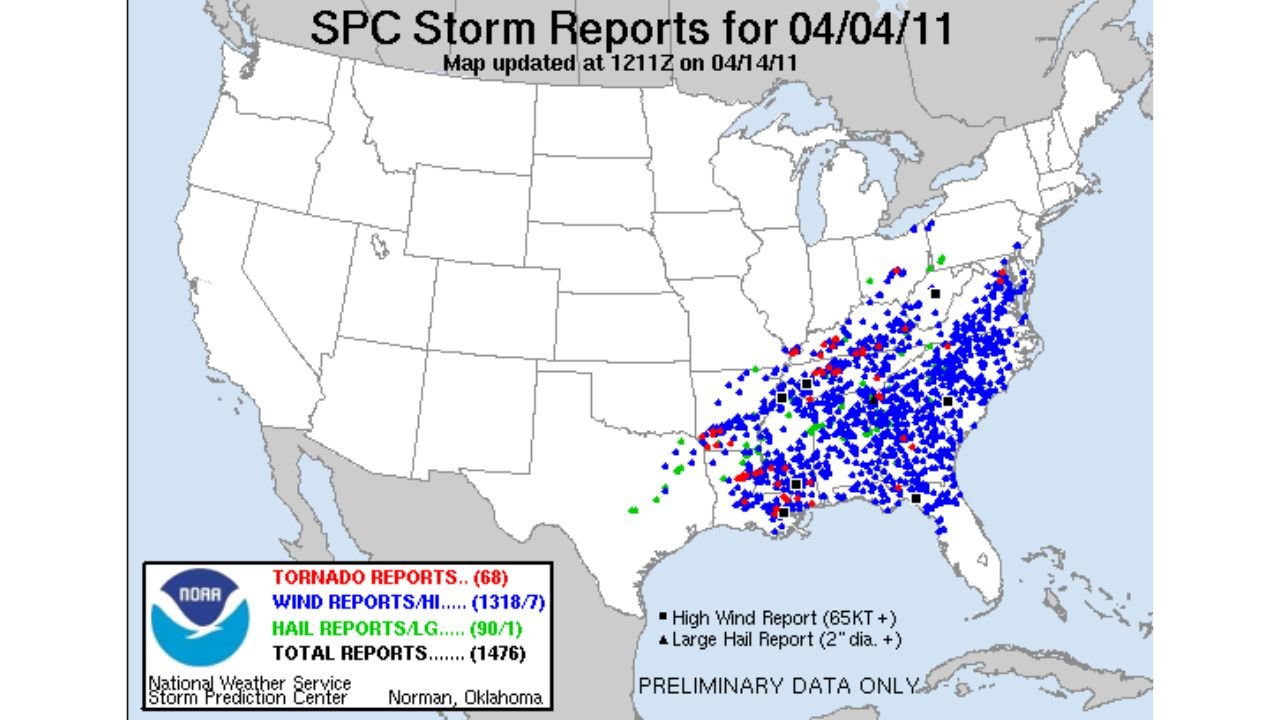 Forecasters Compare Sunday–Monday Setup to April 4–5, 2011 as Powerful Trough Targets Mississippi, Alabama, Tennessee and Georgia With Widespread Severe Threat