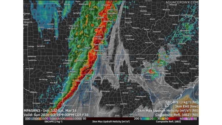 Illinois, Indiana, Kentucky and Tennessee Face High-Impact Overnight Storm Threat as Powerful Squall Line Targets Memphis, Nashville, Evansville and Indianapolis