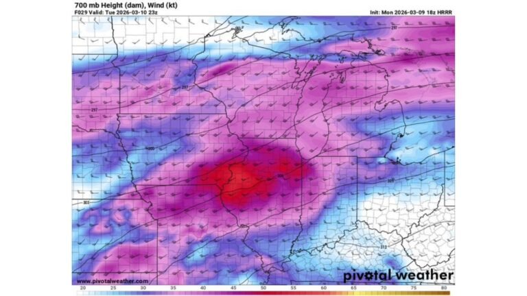 Illinois and Missouri Face Conditional Tornado Threat Tuesday as Warm Front and Intense Storm Energy Build Across the Midwest