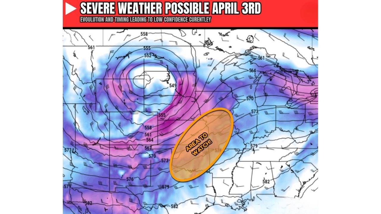 Kansas, Oklahoma and Missouri Face a Potentially Significant Severe Weather Day on April 3 With All Hazards Including Tornadoes in Play as Model Agreement Grows Across the Central Plains