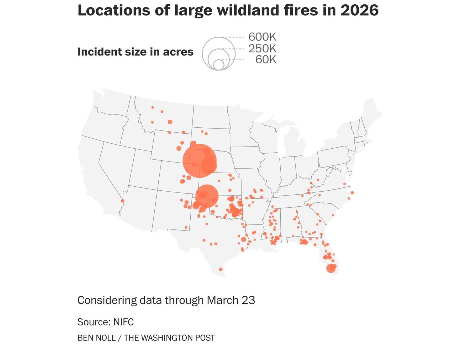 More Than 1.4 Million Acres Already Burned in 2026 as Massive Wildfires Explode Across Texas, Oklahoma, Kansas and the South